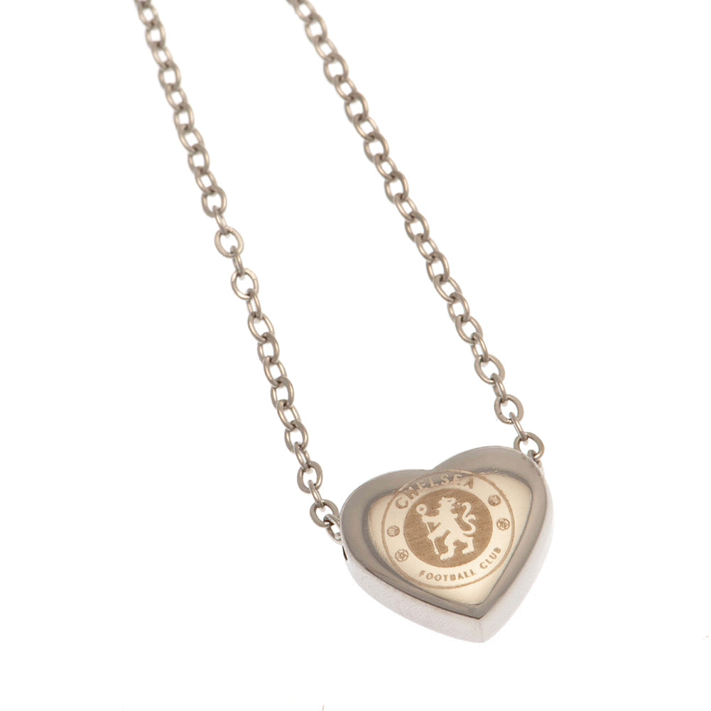 Chelsea FC Stainless Steel Heart Necklace: 2 - Jewellery By Chelsea