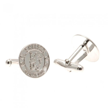 Chelsea FC Sterling Silver Crest Cufflinks: 2 - Cufflinks & Tie Slides By Chelsea