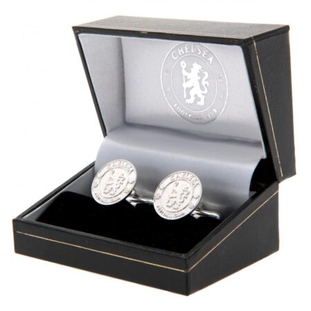 Chelsea FC Sterling Silver Crest Cufflinks: 1 - Cufflinks & Tie Slides By Chelsea