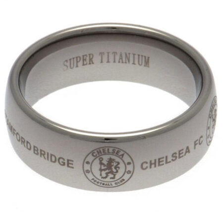 Chelsea FC Super Titanium Ring Small: 1 - Jewellery By Chelsea
