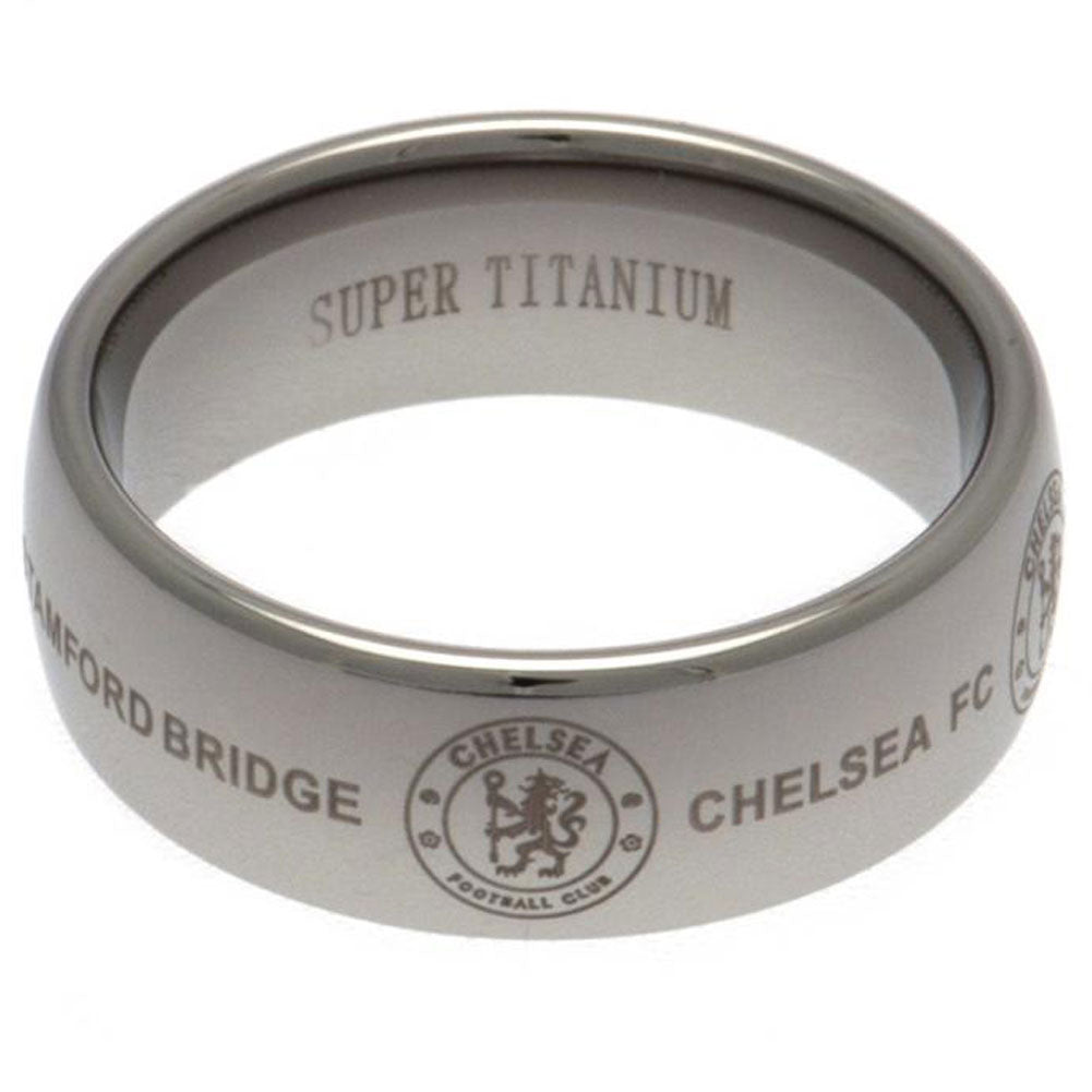 Chelsea FC Super Titanium Ring Small: 1 - Jewellery By Chelsea