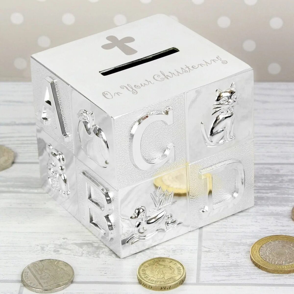 Christening ABC Money Box: 1 - Money Boxes By Gift Moments