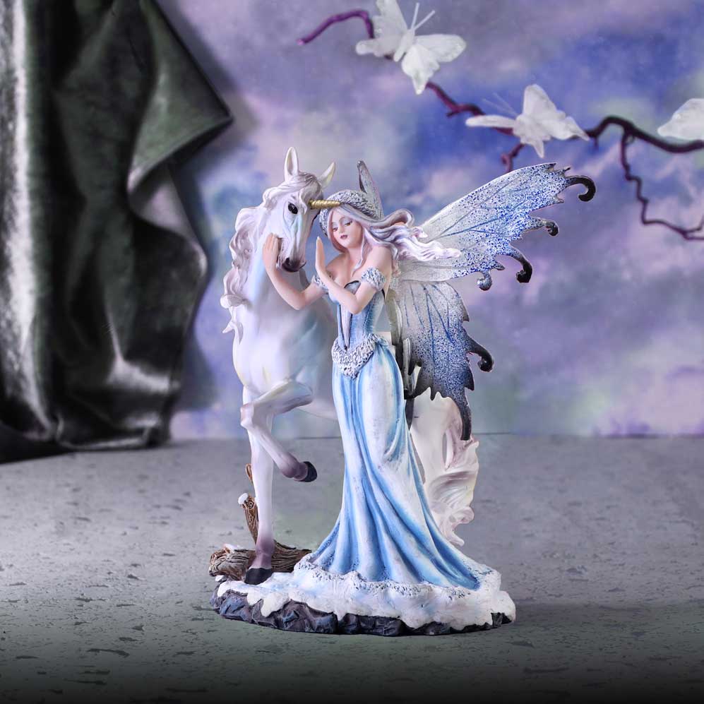 Comfort 21.5cm Ice Fairy and White Unicorn Figurine: 1 - Figures & Collectables By Gift Moments