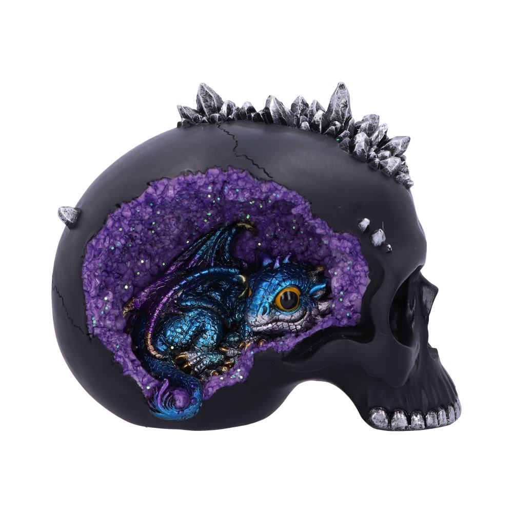 Crystal Cave Small Dragon Hiding within a Crystal Skull: 2 - Figures & Collectables By Gift Moments
