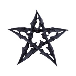 Dark Colony Bat Pentagram Wall Plaque: 2 - Figures & Collectables By Gift Moments