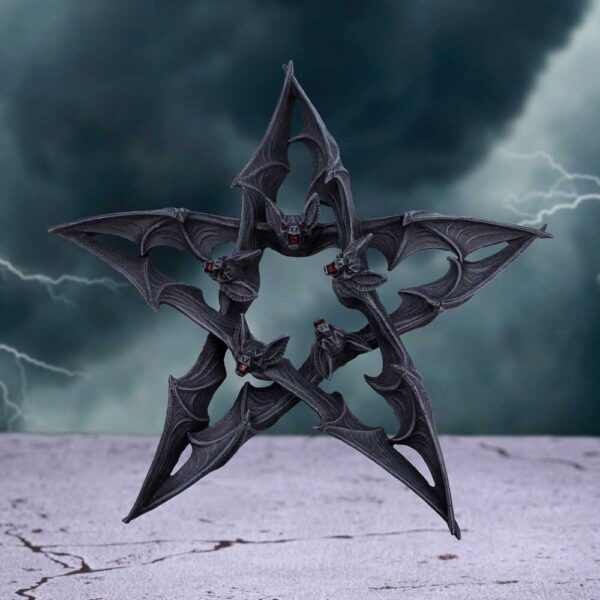 Dark Colony Bat Pentagram Wall Plaque: 1 - Figures & Collectables By Gift Moments