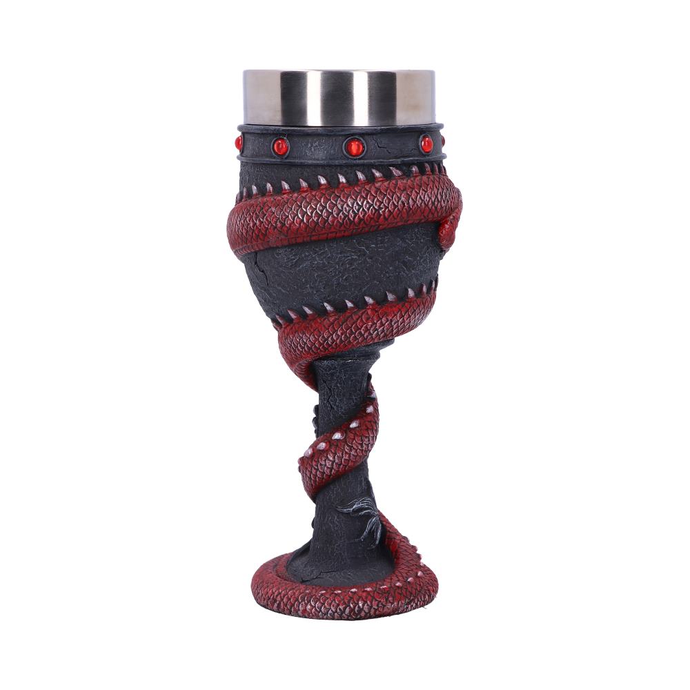 Dragon Coil Goblet Red 20cm: 5 - Goblets & Chalices By NN Designs