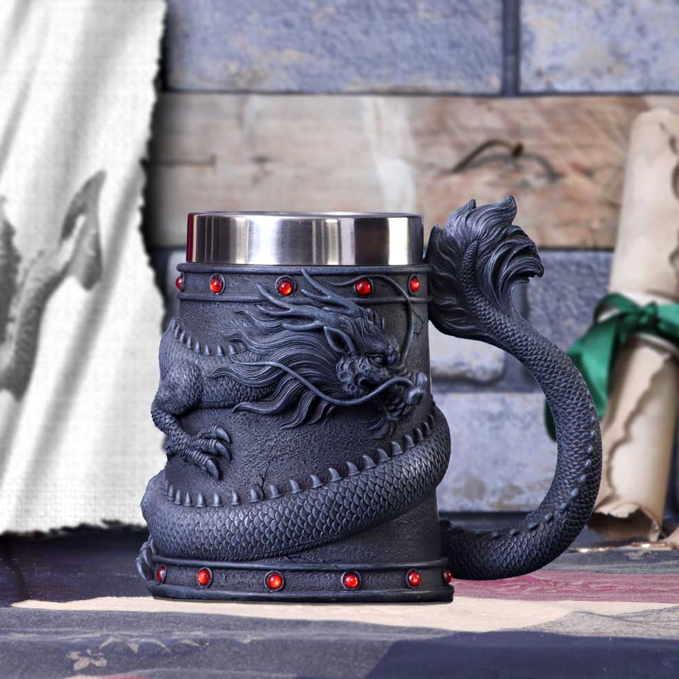 Dragon Coil Tankard 16cm: 1 - Tankards By NN Designs