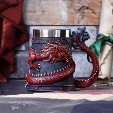 Dragon Coil Tankard Red 16cm: 1 - Tankards By NN Designs
