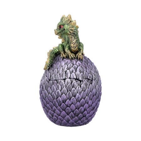 Dragonling Perch Box Metallic Green Dragon Box 14cm: 3 - Boxes By Gift Moments