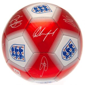 England FA Red & White Signature Football: 4 - Balls By England