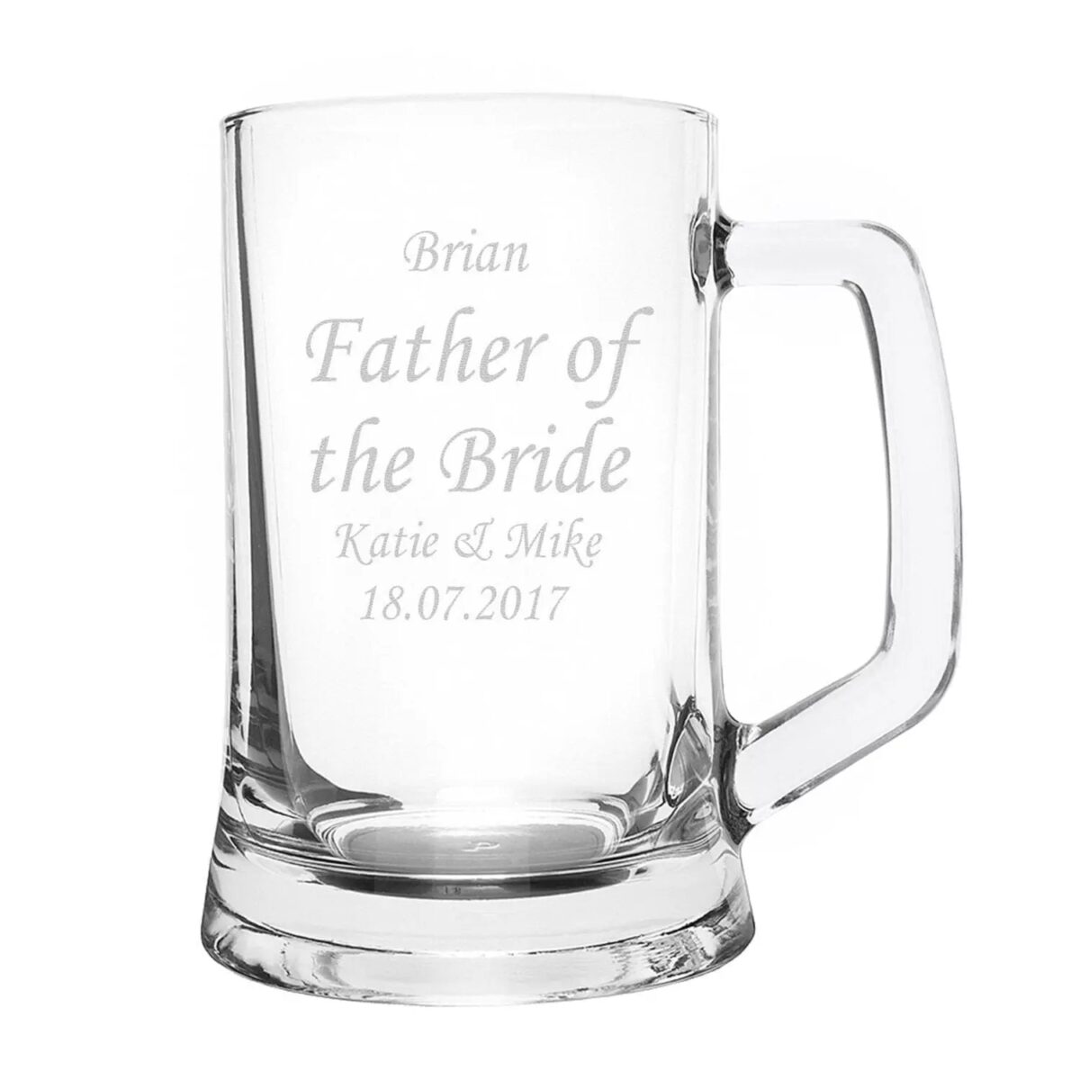 Engraved Personalised Glass Pint Stern Tankard: 3 - Tankards By Gift Moments