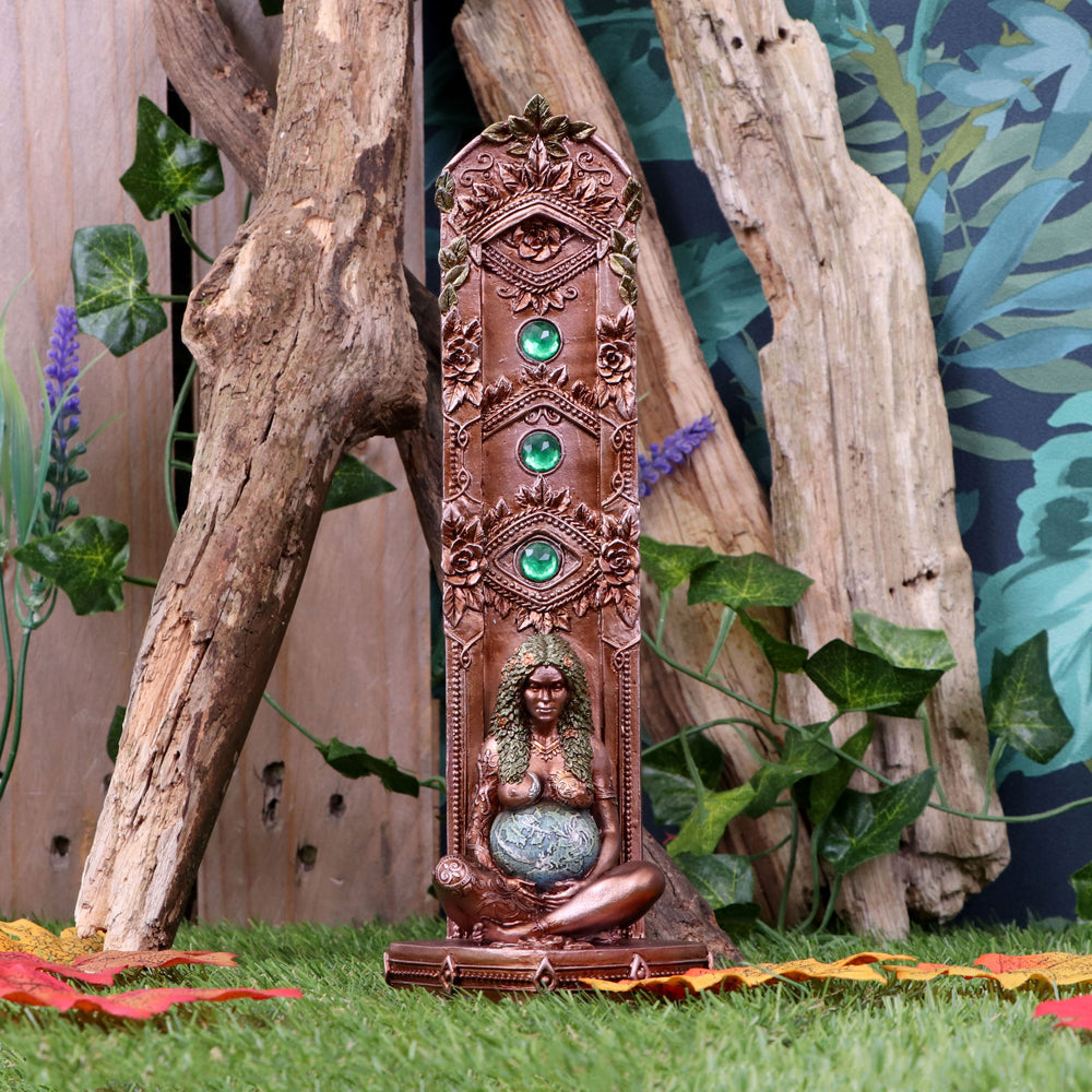 Ethereal mother earth gaia art statue incense burner
