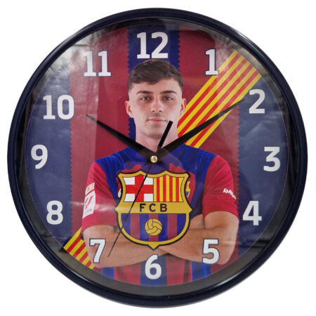 FC Barcelona Pedri Wall Clock: 1 - Clocks By Barcelona