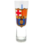 FC Barcelona Colour Crest Tall Beer Glass: 1 - Glassware By Barcelona