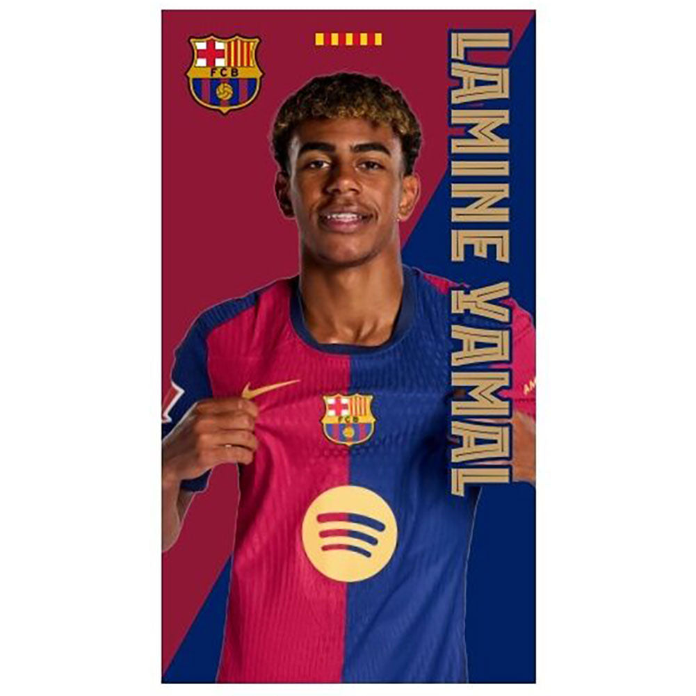 FC Barcelona Yamal Diagonal Split Towel: 1 - Towels By Barcelona