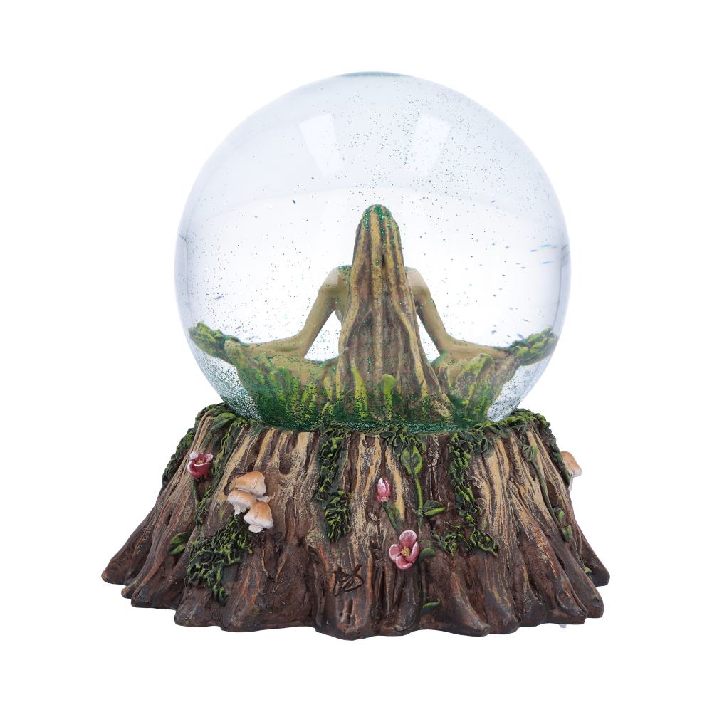 Female tree spirit balance nature snow globe 13 2cm