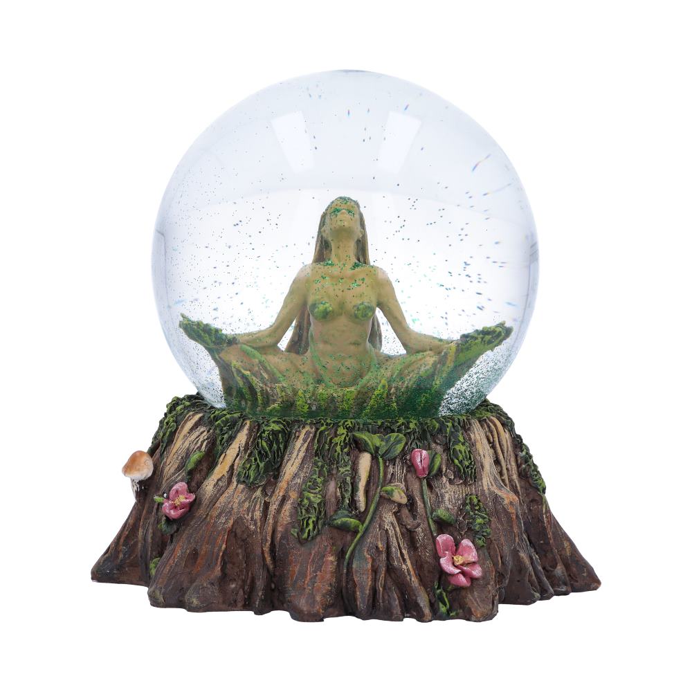 Female tree spirit balance nature snow globe 13 2cm
