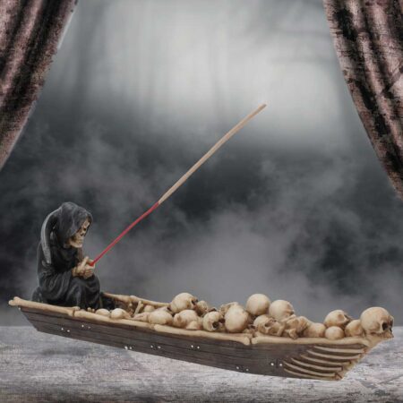 The Ferryman Grim Reaper River Styx Skeleton Incense Holder: 1 - Incense Holders By NN Designs