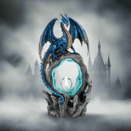 Frostwing’s Gateway Figurine Blue Dragon Crystal Light Up Ornament: 1 - Figures & Collectables By Gift Moments