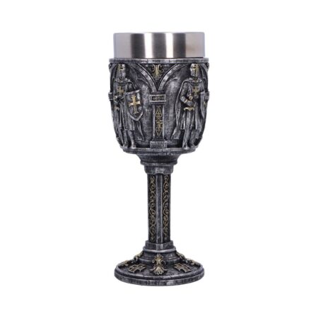 Galant medieval knight metallic goblet