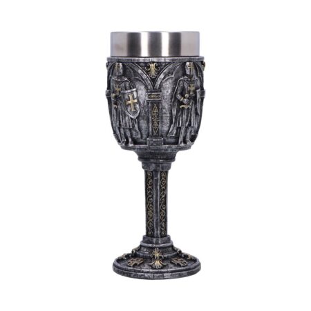 Galant medieval knight metallic goblet