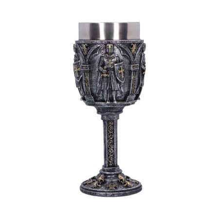 Galant medieval knight metallic goblet