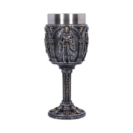 Galant medieval knight metallic goblet