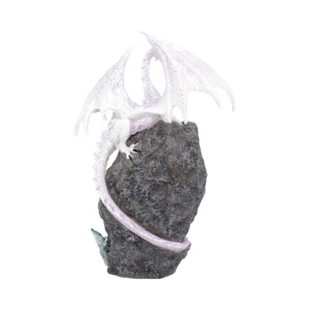 Glacial Custodian Fantasy White Dragon Sitting On A Geode 22cm: 4 - Figures & Collectables By Gift Moments