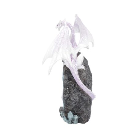 Glacial Custodian Fantasy White Dragon Sitting On A Geode 22cm: 3 - Figures & Collectables By Gift Moments