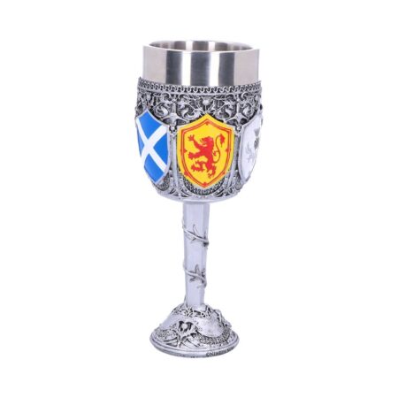 Goblet brave scottish shield glass