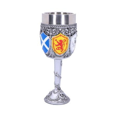 Goblet brave scottish shield glass