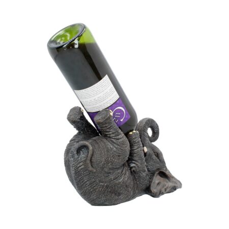 Grey elephant guzzler wine bottle holder