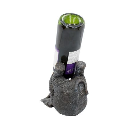 Grey elephant guzzler wine bottle holder
