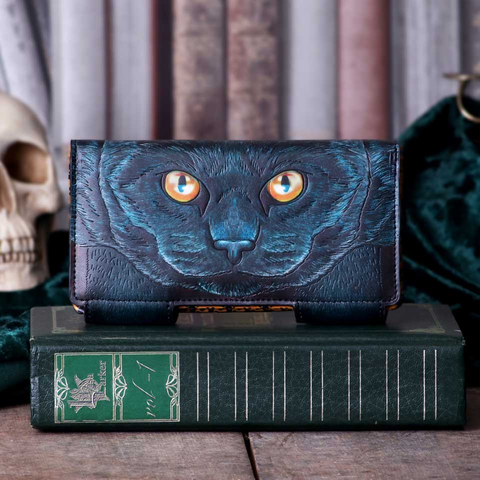 Guardian Cat Embossed Purse 18.5cm: 1 - Purses By Lisa Parker