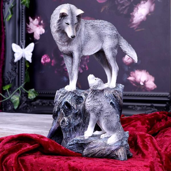 Guidance Ornament Wolf and Pup Figurine by Lisa Parker: 1 - Figurines Medium (15-29cm) By Lisa Parker