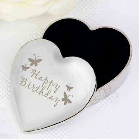 Happy Birthday Butterfly Heart Trinket Box: 1 - Trinket Boxes By Gift Moments