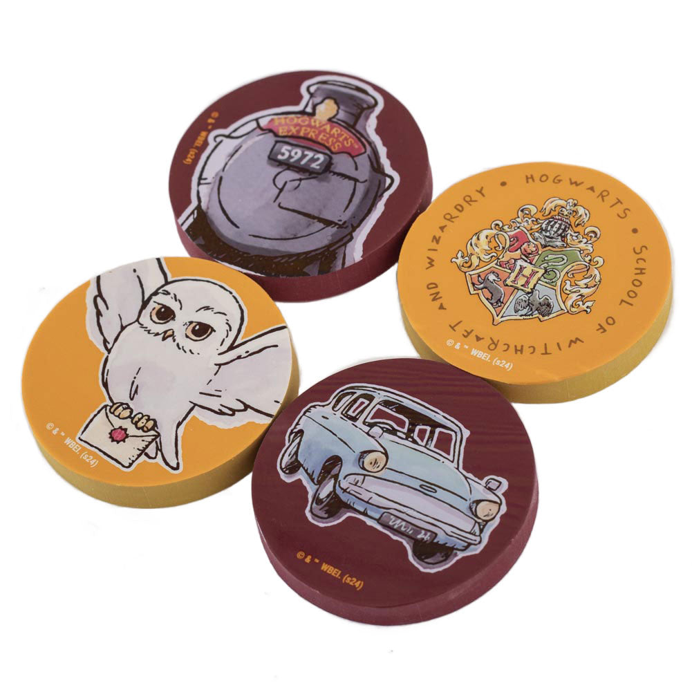 Harry Potter 4pk Eraser Set: 1 - Stationery By Harry Potter
