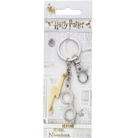Harry Potter Charm Keyring Lightning Bolt & Glasses: 2 - Keyrings By Harry Potter