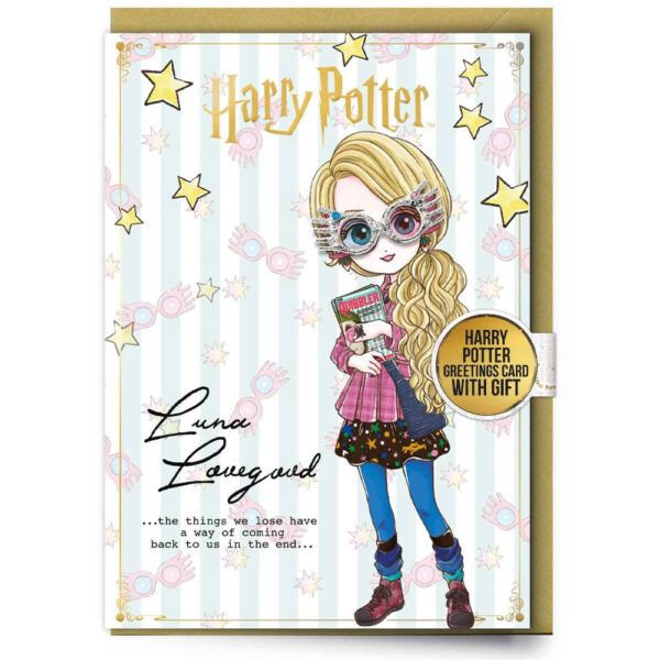 Harry Potter Luna Lovegood Greetings Card with Badge: 1 - Greeting Cards By Harry Potter