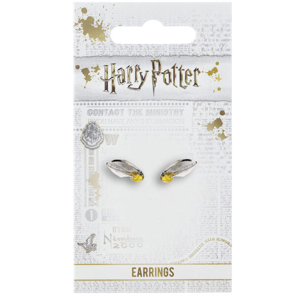Harry Potter Silver Plated Golden Snitch Stud Earrings: 2 - Jewellery By Harry Potter