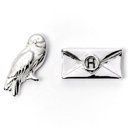 Harry Potter Silver Plated Hedwig Owl & Letter Stud Earrings: 1 - Jewellery By Harry Potter