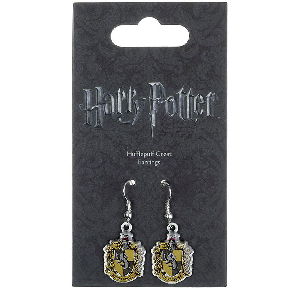Harry Potter Silver Plated Hufflepuff Hook Earrings: 2 - Jewellery By Harry Potter