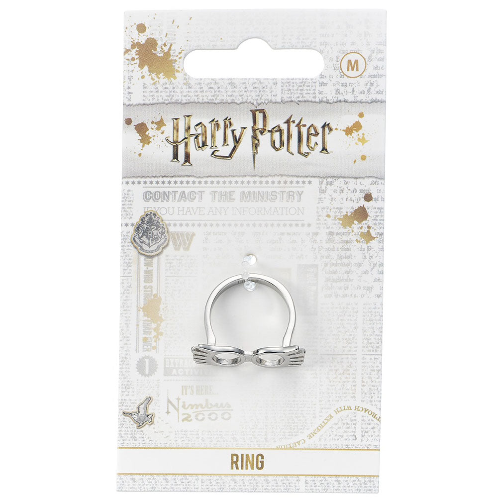Harry Potter Stainless Steel Ring Luna Glasses Small: 2 - Jewellery By Harry Potter
