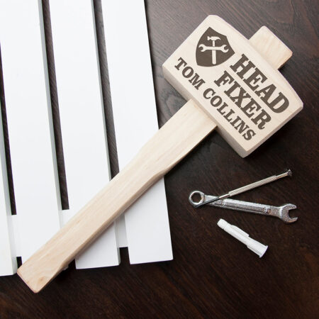 Head Fixer Personalised Wooden Mallet: 4 - Tools & Storage By Gift Moments