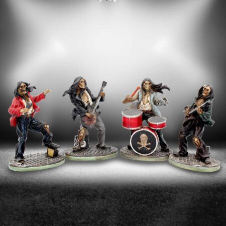 One Hell of a Band Figurine Set Drummer Bassist Guitarist Vocalist Ornament Set: 1 - Figures & Collectables By Gift