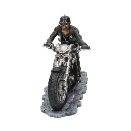 Hell highway skeleton motorbike ornament figurine james ryman