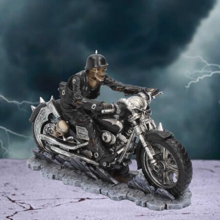 Hell highway skeleton motorbike ornament figurine james ryman