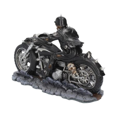 Hell highway skeleton motorbike ornament figurine james ryman