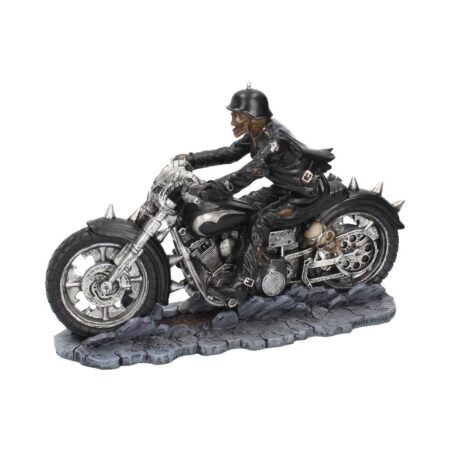 Hell highway skeleton motorbike ornament figurine james ryman